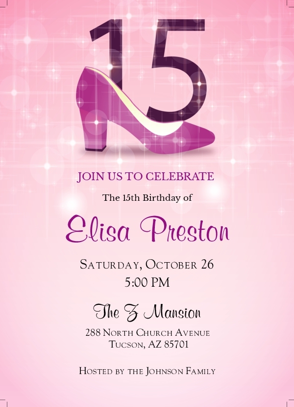 Quinceañera 103 - ENG - Invitation 5x7 Announcement