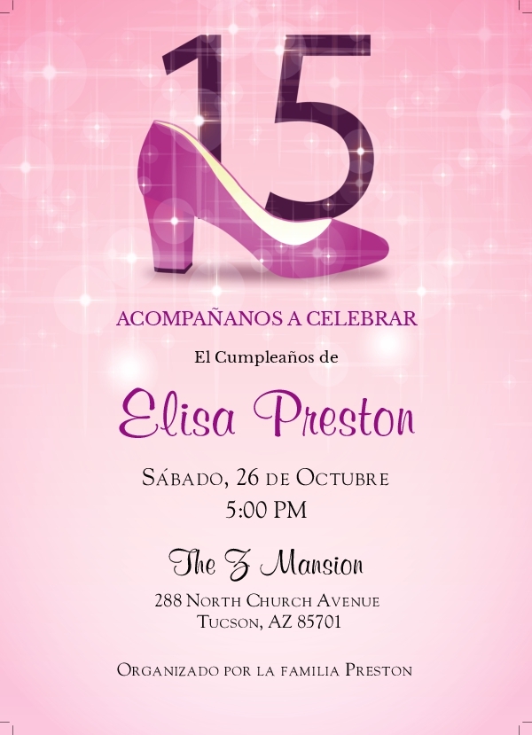 Quinceañera 103 - ESP - Invitation 5x7 Announcement