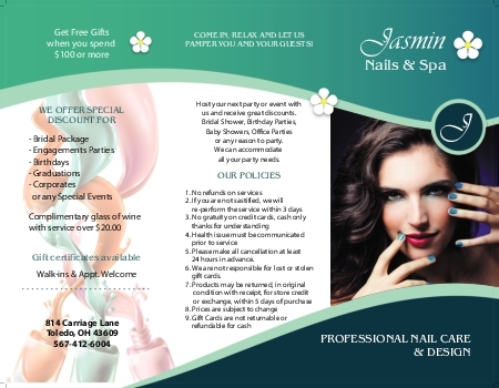Hair & Nail Brochure 1 FrontSide