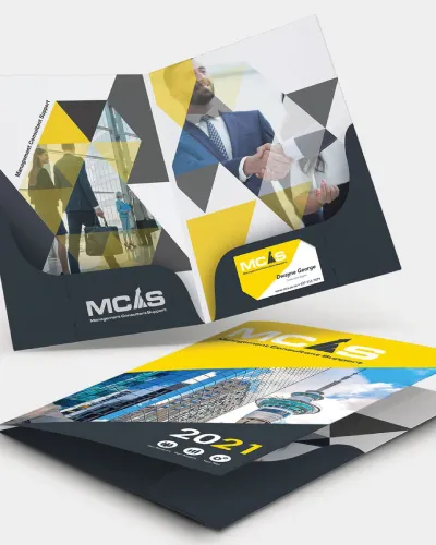 Custom presentation folders printing sample