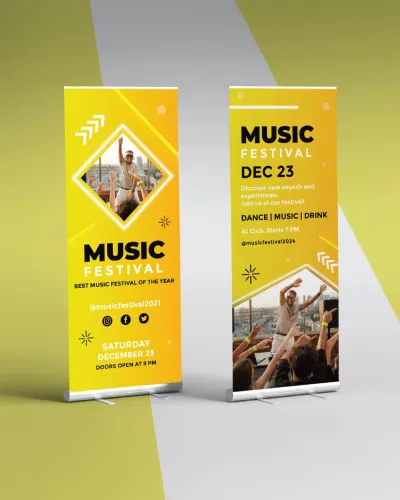 Retractable banner printing sample