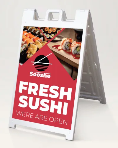 A-frame sign printing sample