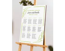 Custom wedding seating chart printing sample