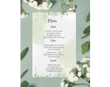 Custom wedding menu card printing sample