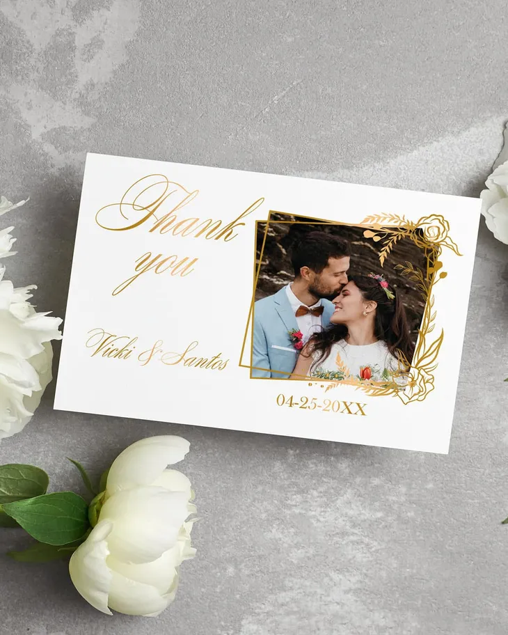 AP Printing - Picture Frame Thank You Cards Wedding - Custom Printing Services