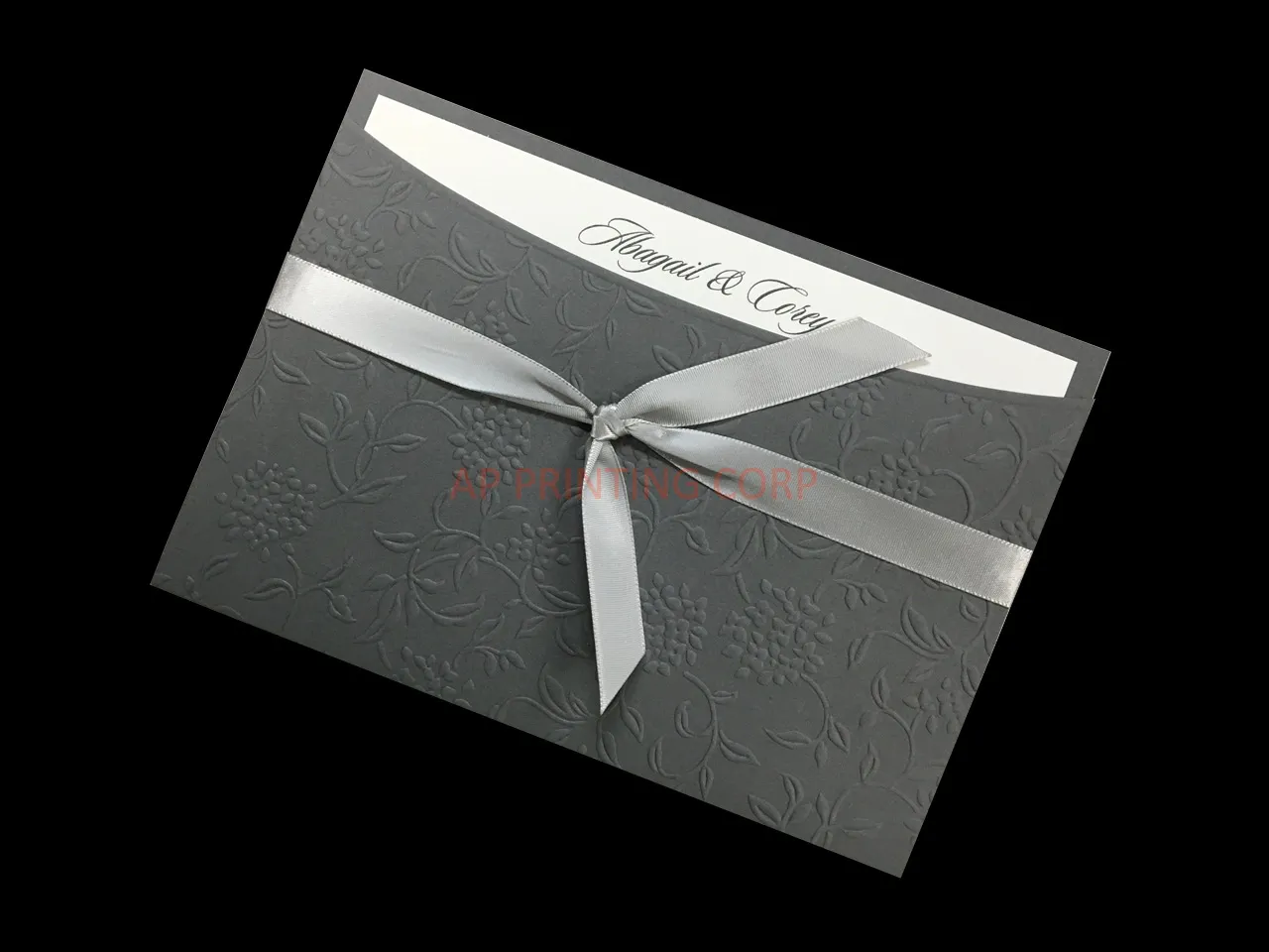 AP Printing - Flowers and Vines [CC-80] Fancy Luxury Wedding Invitation - Custom Printing Services