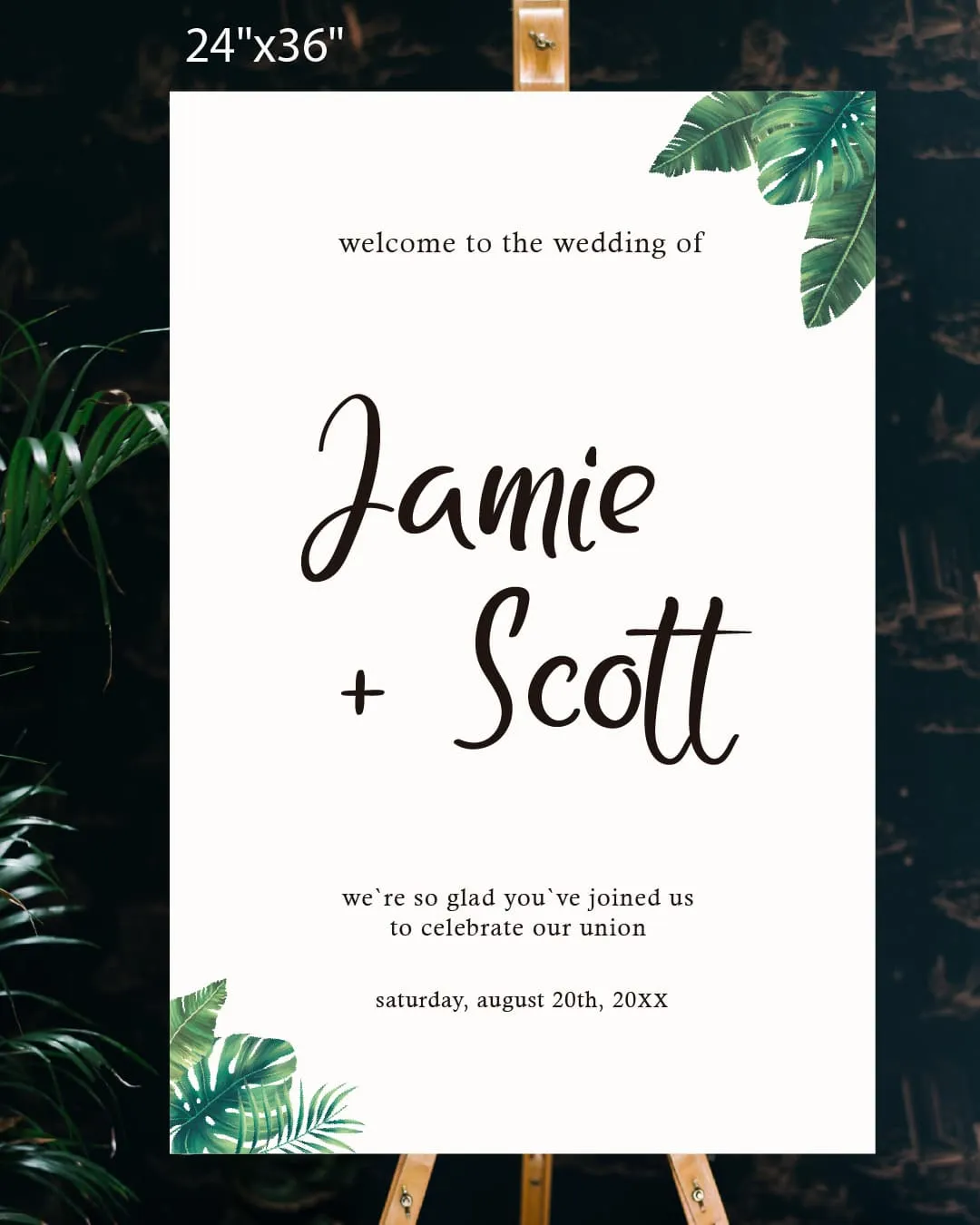Formal Organic Design Welcome Sign AP Printing - Formal Organic Design Welcome Sign - Custom Printing Services