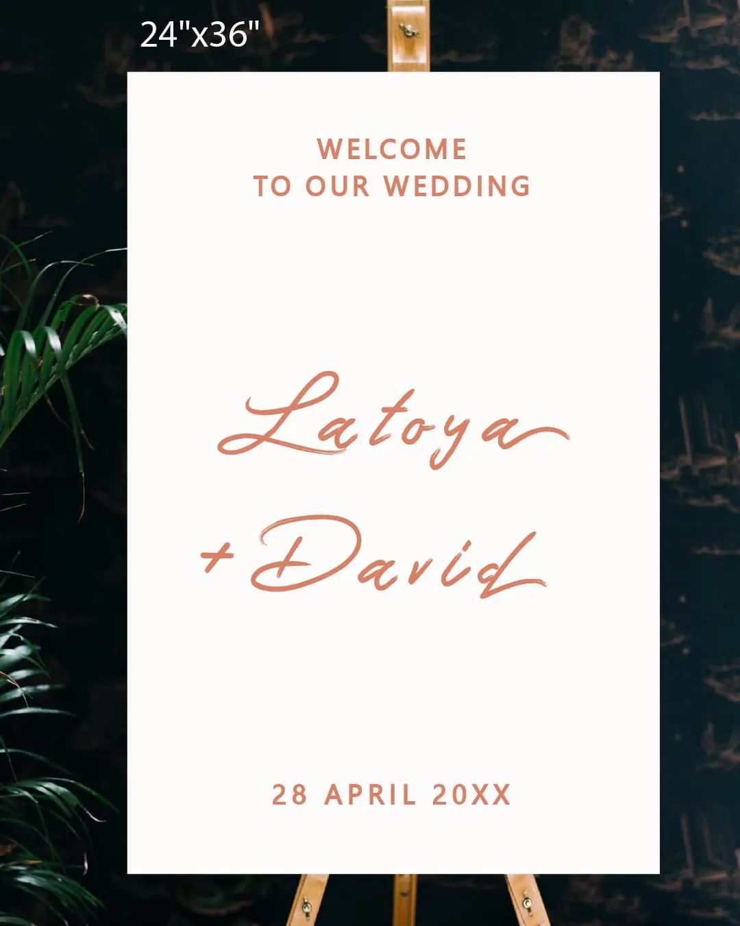 Simple Elegant Gold Welcome Sign AP Printing - Simple Elegant Gold Welcome Sign - Custom Printing Services