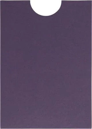 Dark Purple Solid Sleeve, 5" x 7" Pocket & Folder Invitation
