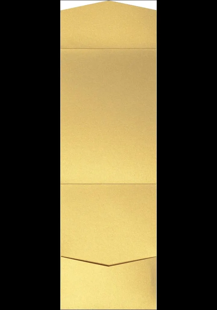 Gold Metallic Pocket & Folder Invitation Card, A7 Cascade AP Printing - Gold Metallic Pocket & Folder Invitation Card, A7 Cascade - Custom Printing Services