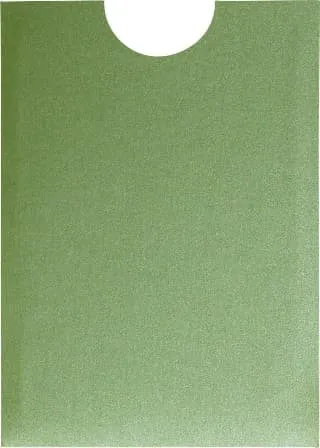 Green Fairway Metallic Sleeve, 5" x 7" Pocket & Folder Invitation