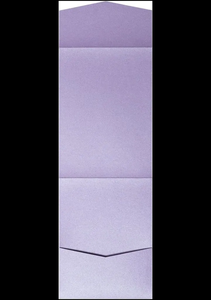 AP Printing - Lavender Metallic Pocket & Folder Invitation Card, A7 Cascade - Custom Printing Services