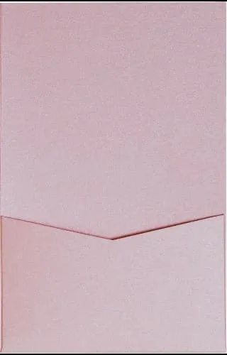 AP Printing - Misty Rose Metallic Pocket & Folder Invitation Card, A7 Denali Bilingual - Custom Printing Services