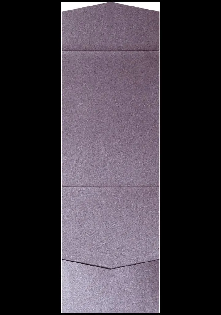 Ruby Purple Metallic Pocket & Folder Invitation Card, A7 Cascade AP Printing - Ruby Purple Metallic Pocket & Folder Invitation Card, A7 Cascade - Custom Printing Services