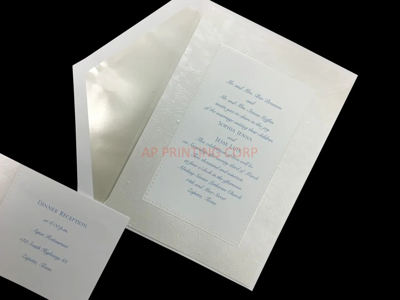 AP Printing - Lavish Pearl [CC-25] Fancy Luxury Wedding Invitation - Custom Printing Services