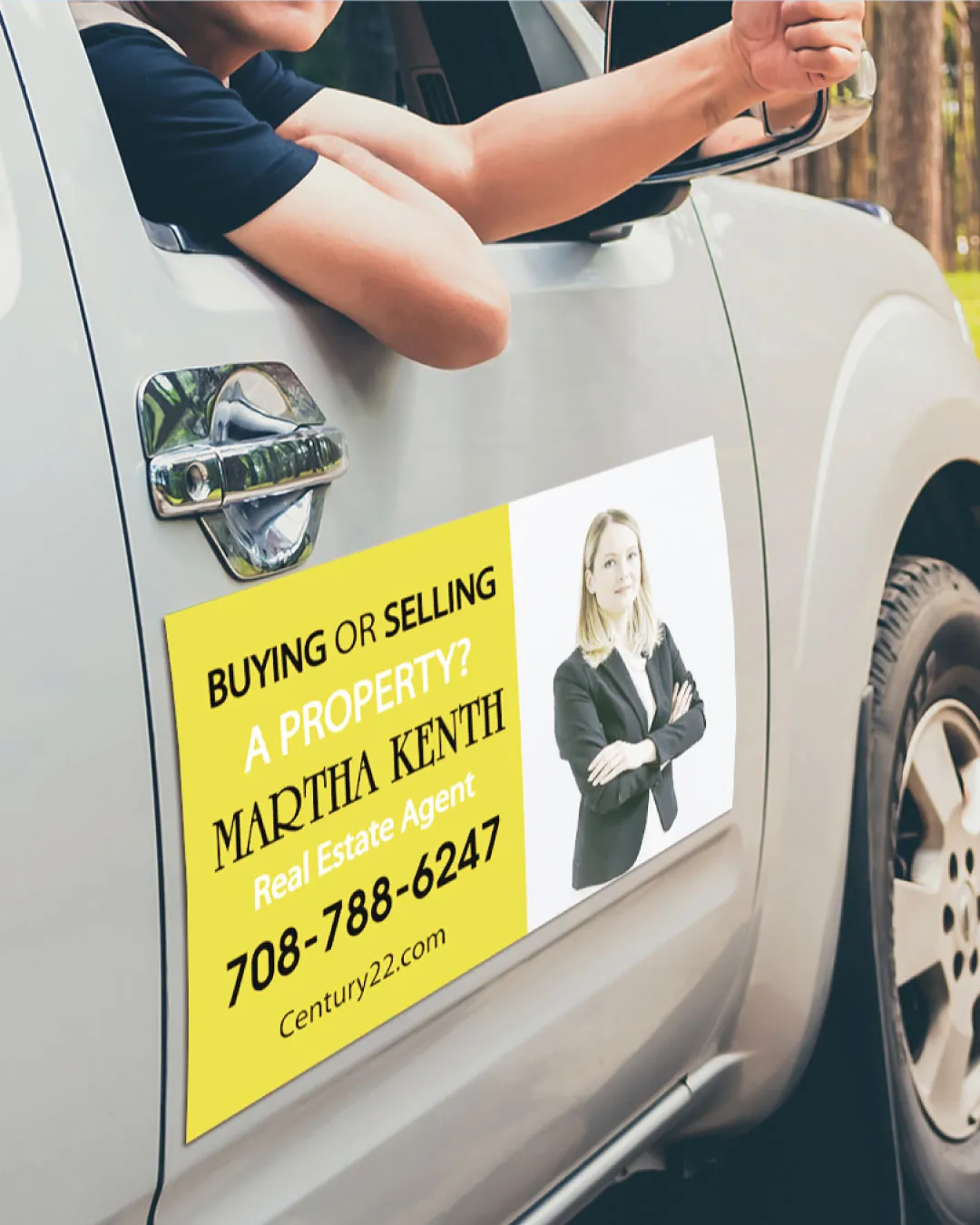 AP Printing - Yellow Design Car Magnets - Custom Printing Services