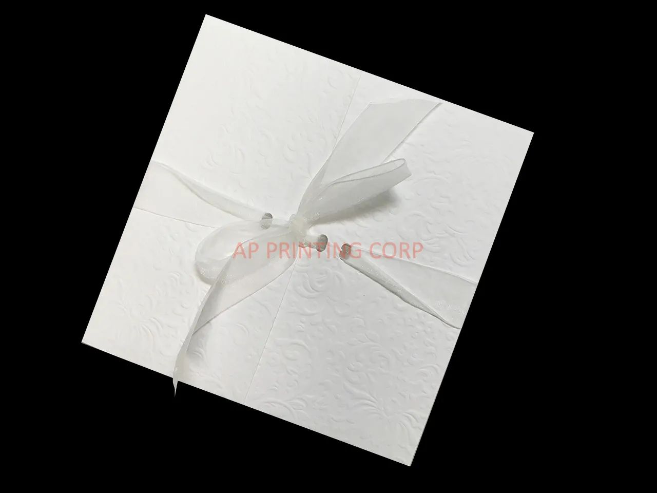 AP Printing - Wrapped in Perfection [CC-71] Fancy Luxury Wedding Invitation - Custom Printing Services