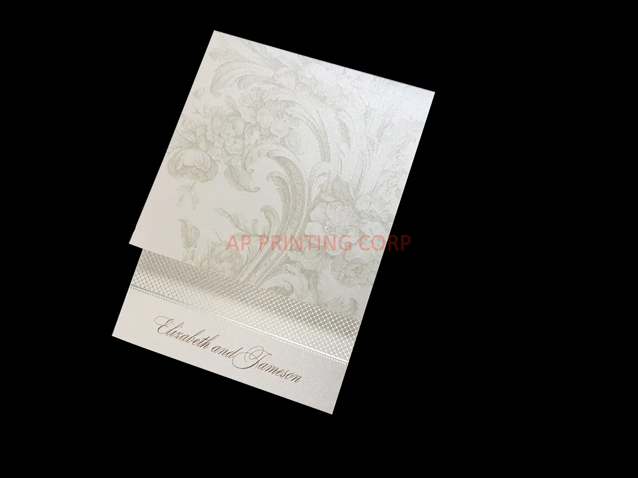 AP Printing - A Fine Flourish [CC-66] Fancy Luxury Wedding Invitation - Custom Printing Services