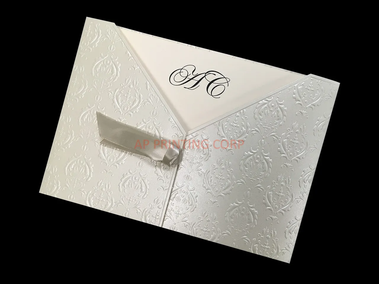 AP Printing - Baroque Detail [CC-88] Fancy Luxury Wedding Invitation - Custom Printing Services