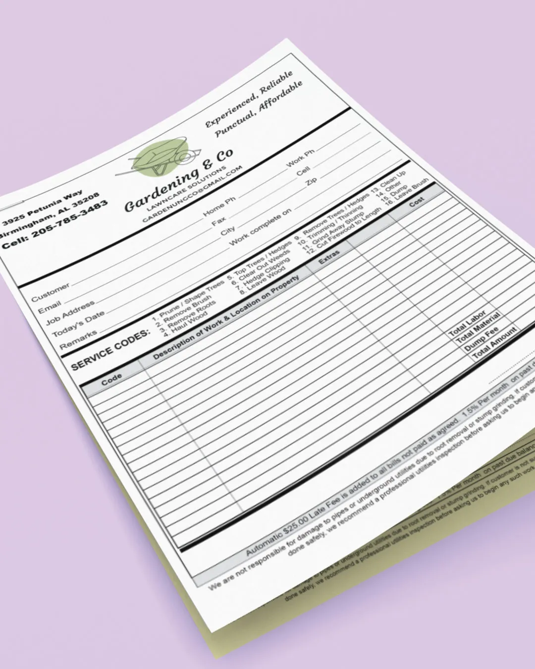 Organized Design Carbonless Forms (Invoice) AP Printing - Organized Design Carbonless Forms (Invoice) - Custom Printing Services