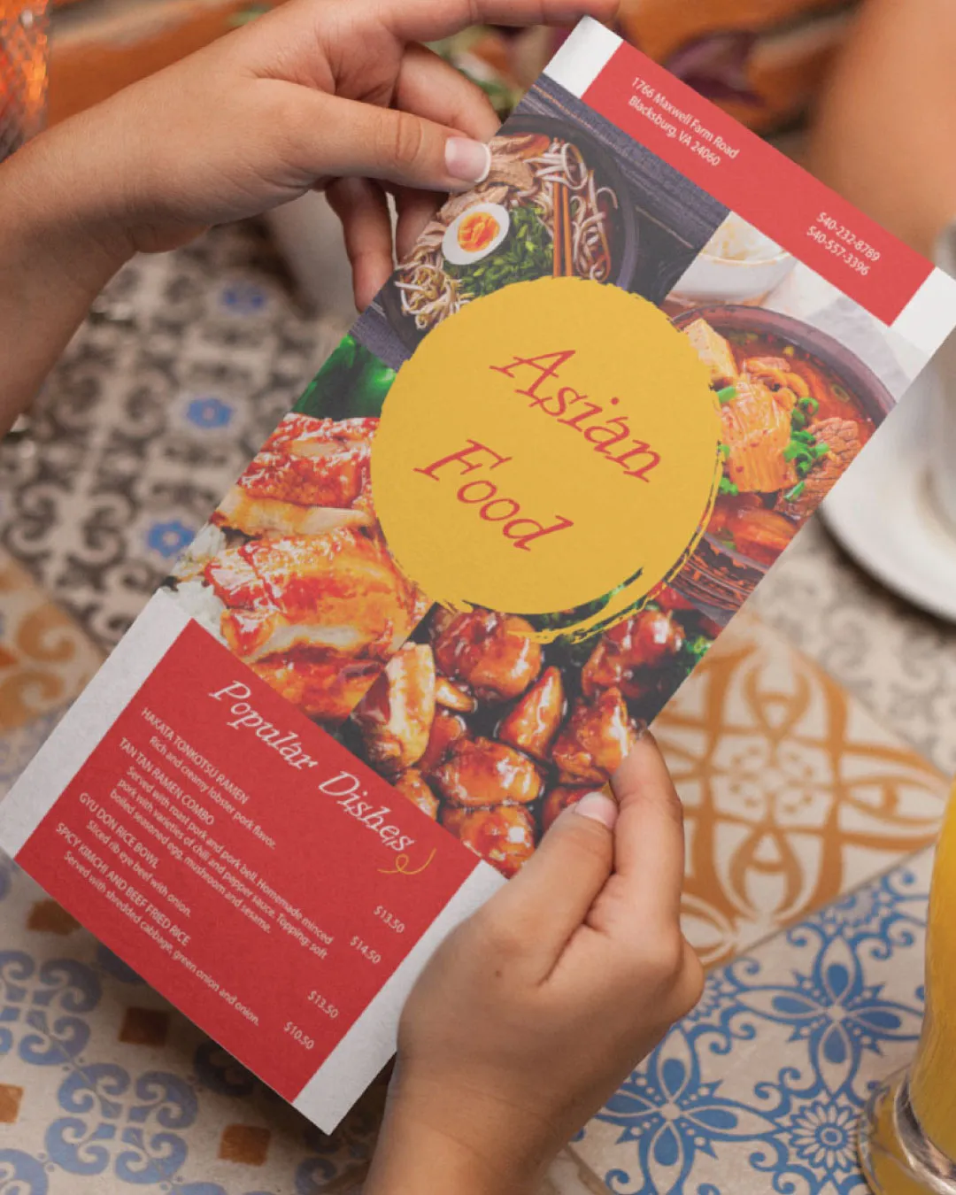Asian Dine-in Menu AP Printing - Asian Dine-in Menu - Custom Printing Services