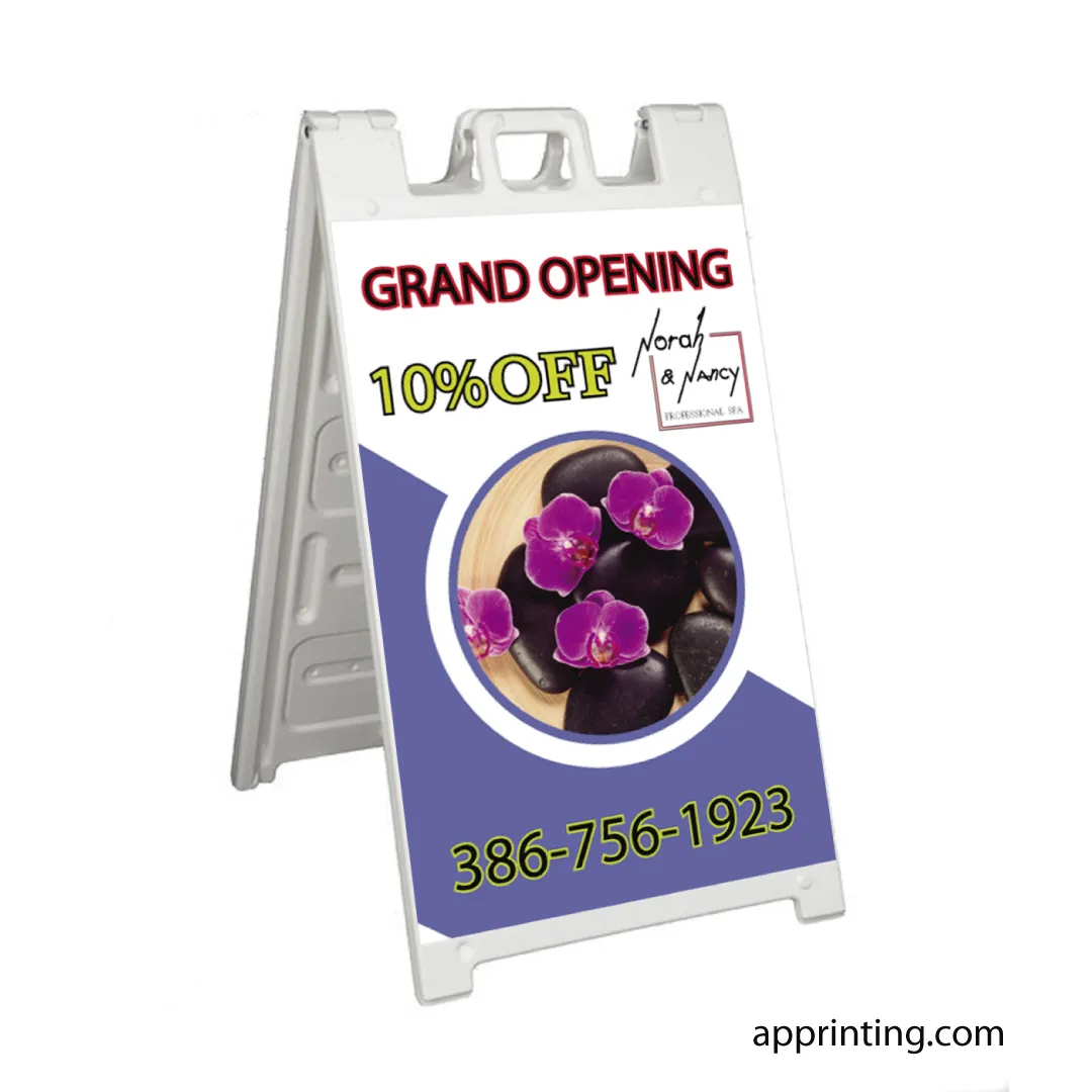 AP Printing - Nail Salon A-Frame Sidewalk Sign 1 - Custom Printing Services