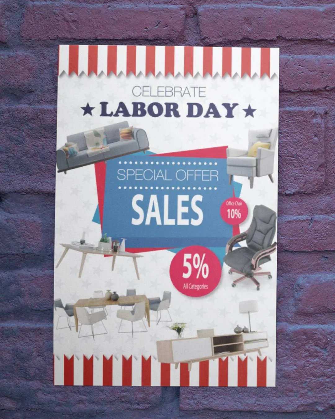 AP Printing - Posters Labor Day White - Custom Printing Services