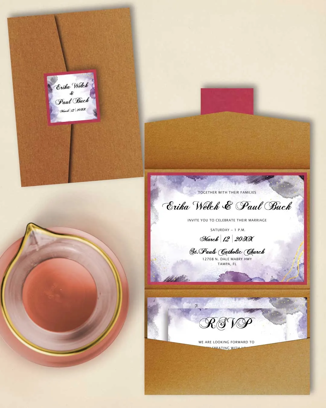 A7 Atlas Pockets Wedding Invitation Category
