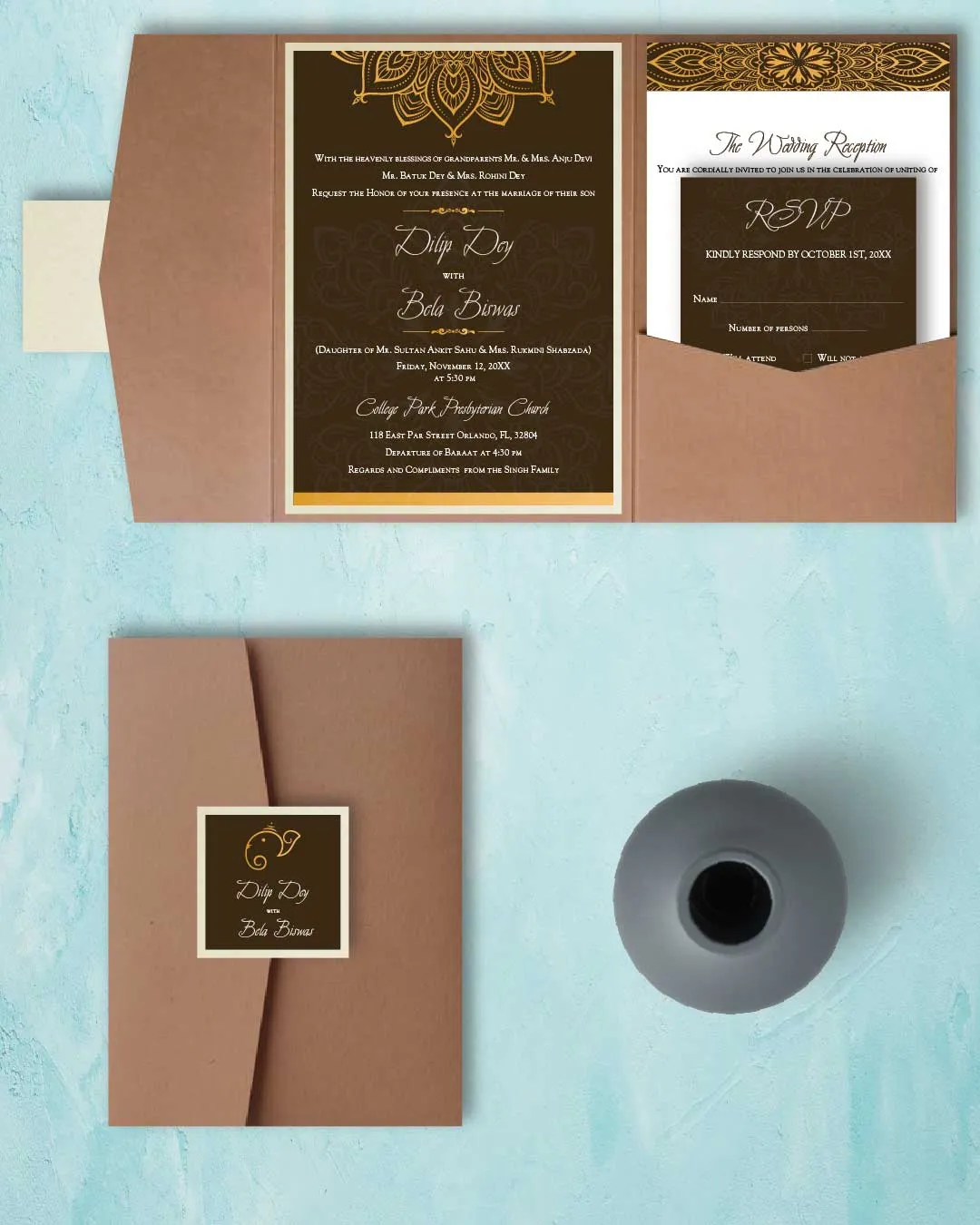 A7.5 Himalaya Pockets Wedding Invitation Category