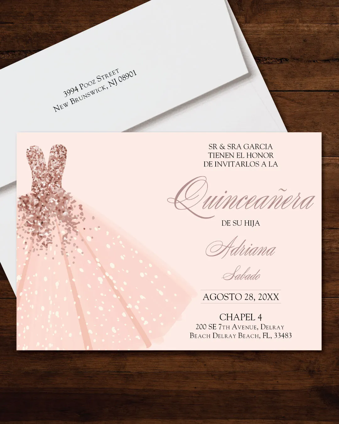 AP Printing - Quin with Pink Dress - Custom Printing Services