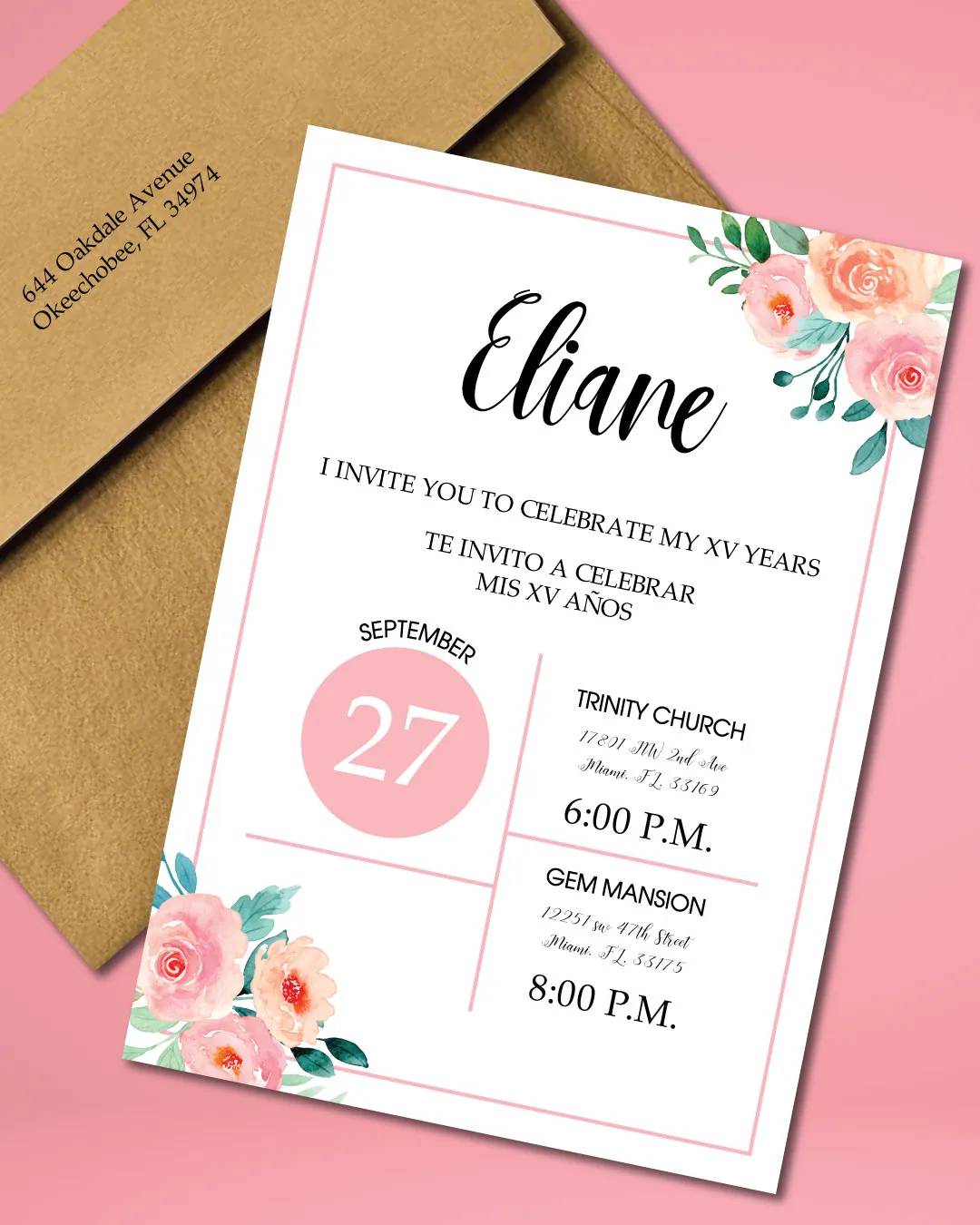 Quin Flowers Pink AP Printing - Quin Flowers Pink - Custom Printing Services