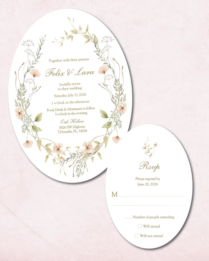 AP Printing - Ethereal Garden Wedding Unique Style Wedding Invitations - Custom Printing Services