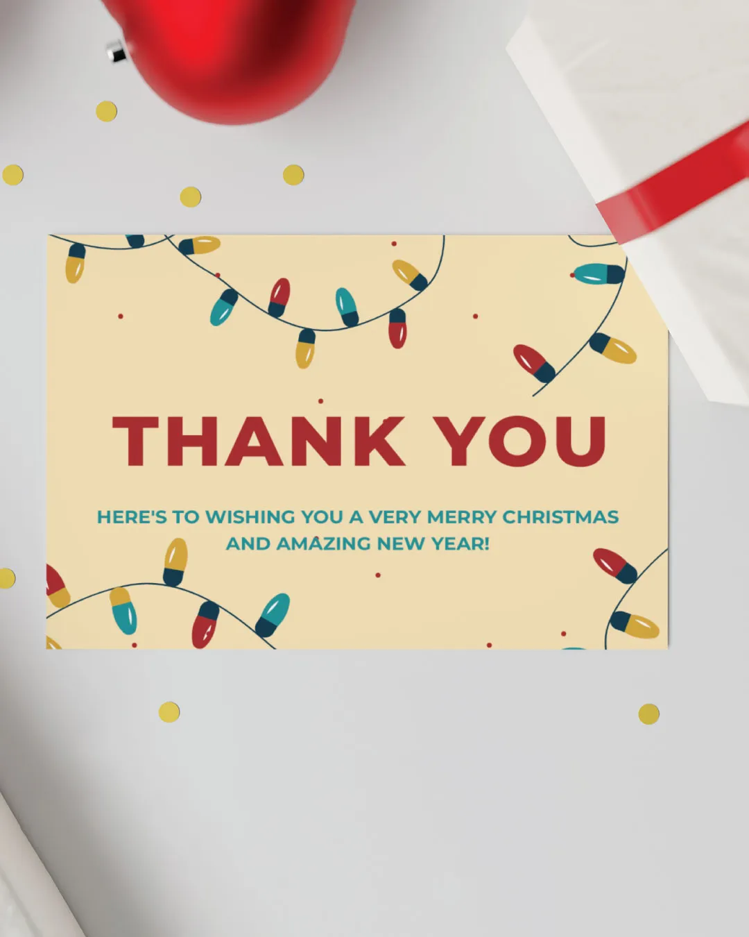 AP Printing - Creamy Yellow Lights Card - Custom Printing Services