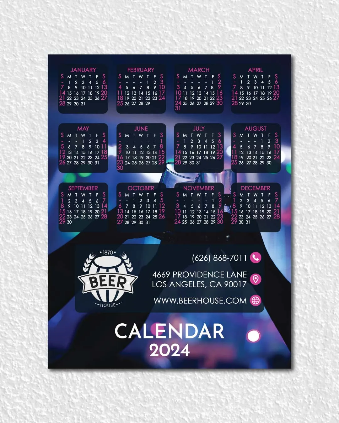 Glowing Calendar AP Printing - Glowing Calendar - Custom Printing Services