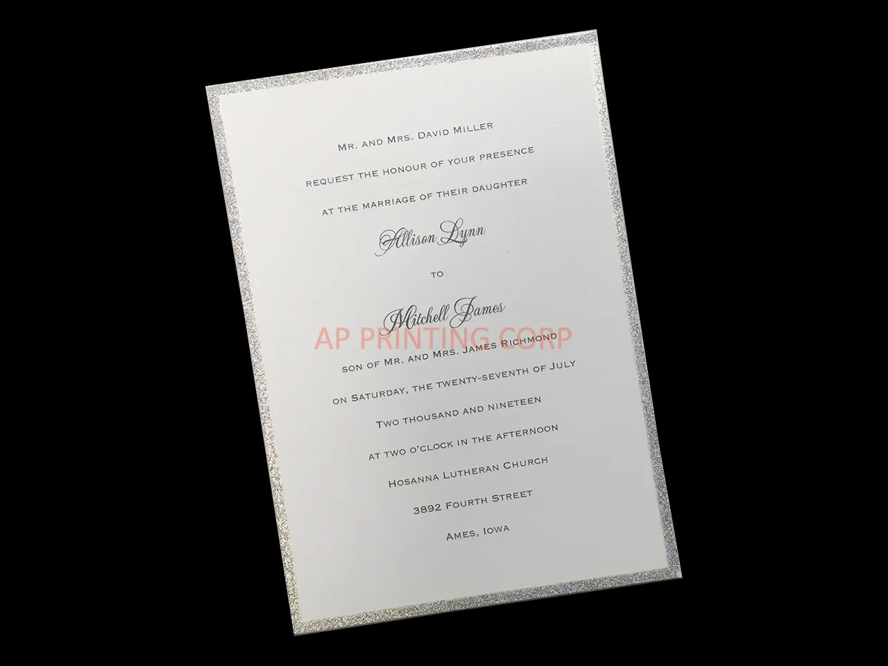 AP Printing - Silver Border Elegance [CC-51] - Custom Printing Services