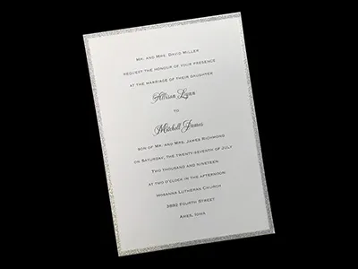 AP Printing - Silver Border Elegance [CC-51] - Custom Printing Services