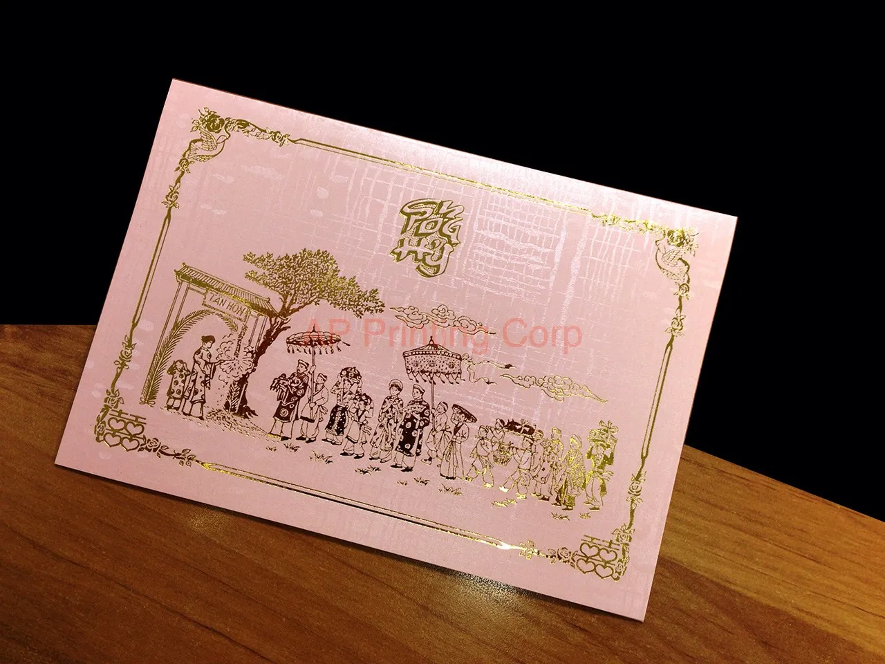 AP Printing - RD8-HT-V [V-L-01] Rose Gold Serenity Wedding Entourage - Custom Printing Services