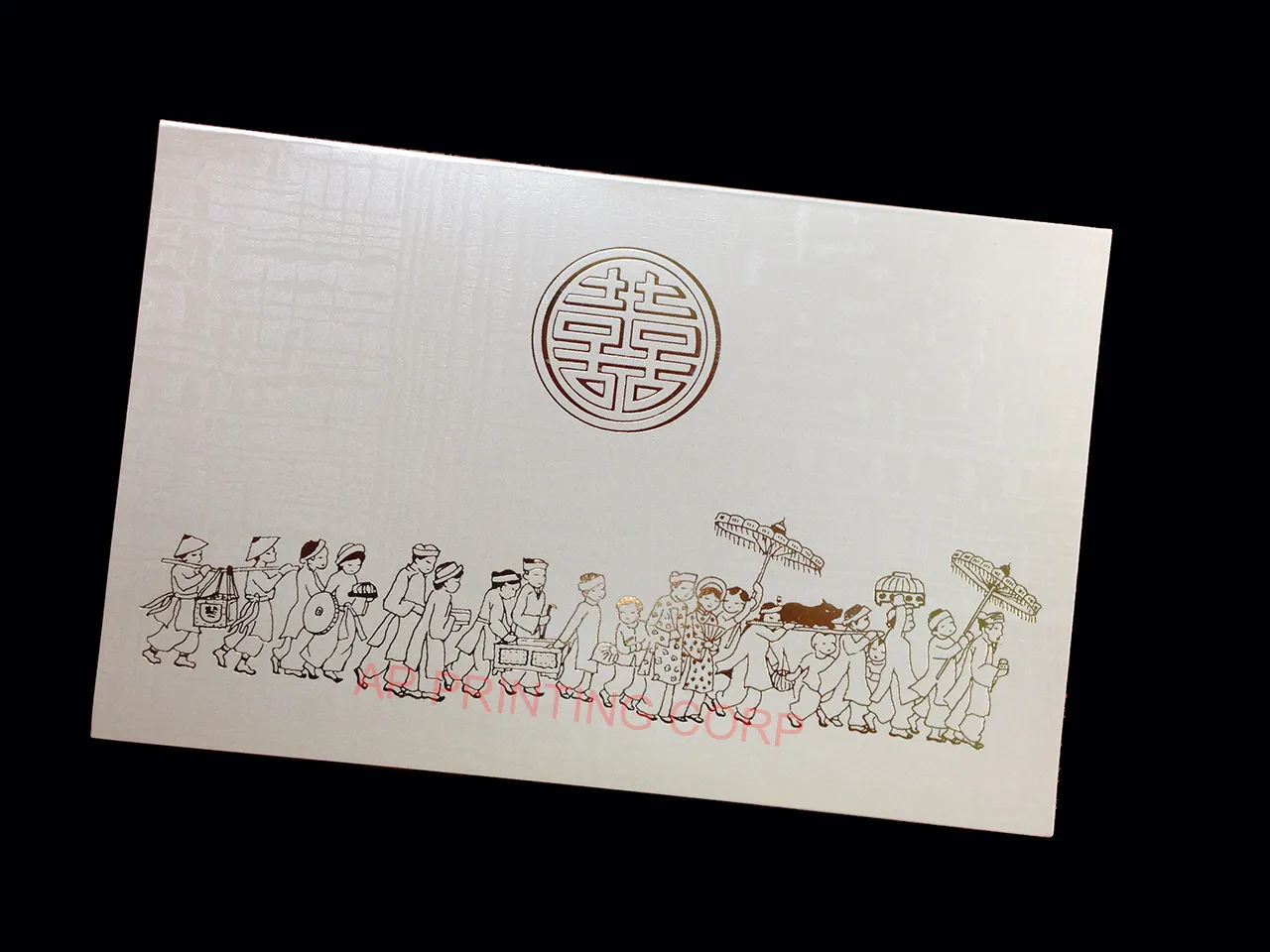 AP Printing - RD4-TT-V-SHT [V-L-01] Crimson & Gold Wedding Entourage - Custom Printing Services