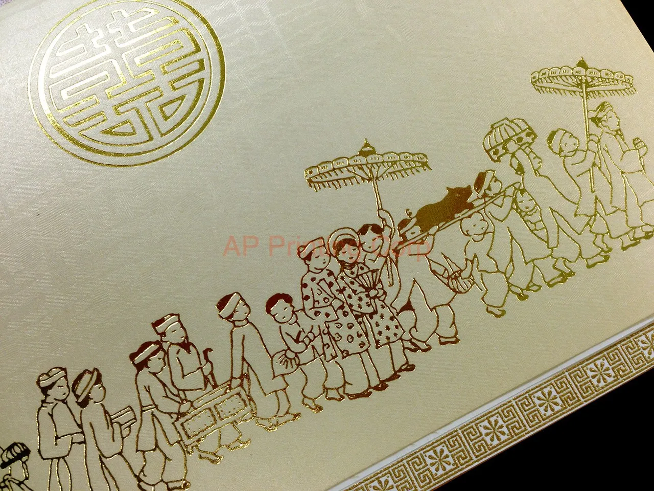 AP Printing - RD4-VT-V-SHT-HB [V-L-01] Golden Affinity Wedding Entourage - Custom Printing Services