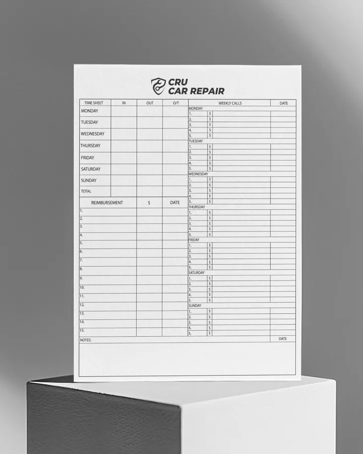Simple Car Repair Carbonless Forms (Invoice) AP Printing - Simple Car Repair Carbonless Forms (Invoice) - Custom Printing Services
