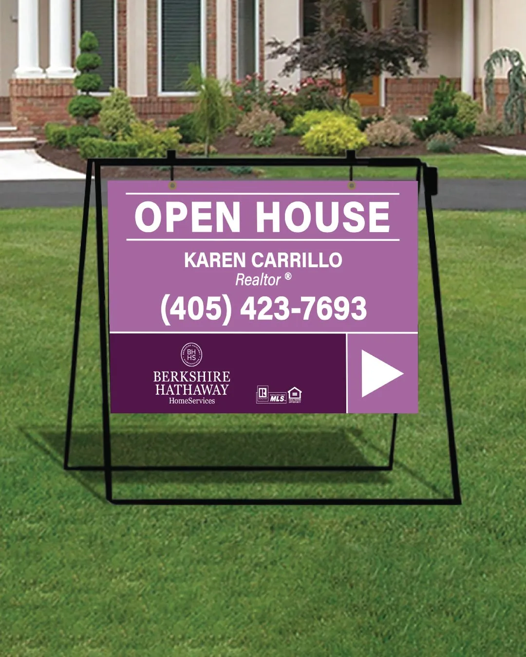 Berkshire Majestic Lavender Metal Sidewalk A-Frame AP Printing - Berkshire Majestic Lavender Metal Sidewalk A-Frame - Custom Printing Services