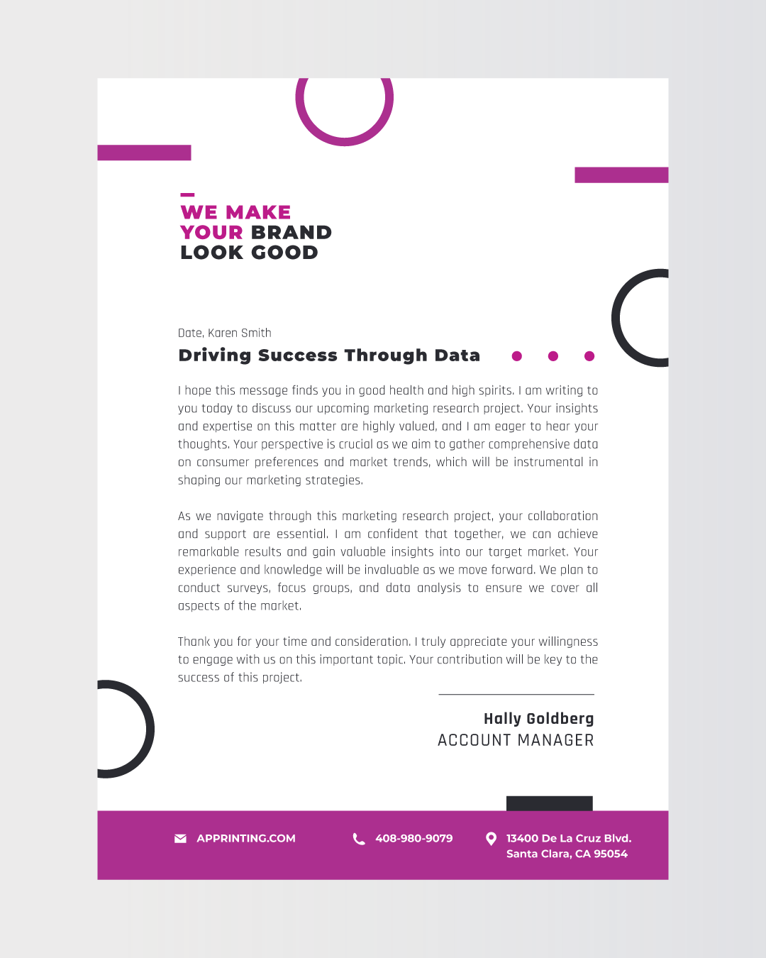 Standard Letterhead AP Printing - Standard Letterhead - Custom Printing Services