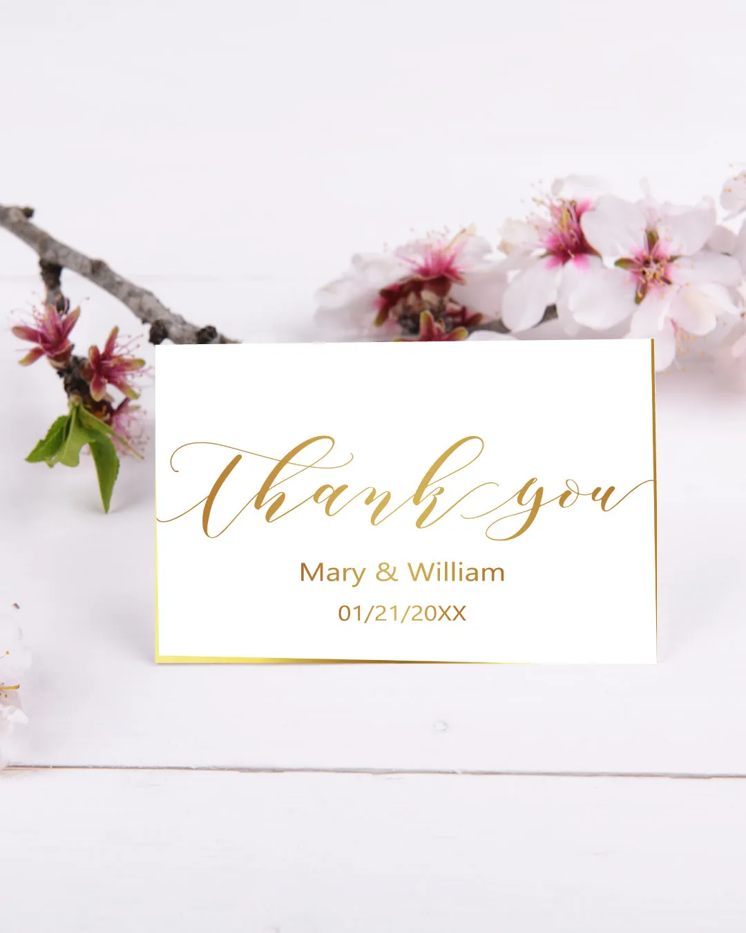 Elegant Gilding Thank You Cards Wedding AP Printing - Elegant Gilding Thank You Cards Wedding - Custom Printing Services