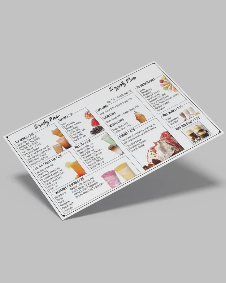 Minimal Taste Structure Dine-in Menus Restaurant Template AP Printing - Minimal Taste Structure Dine-in Menus Restaurant Template - Custom Printing Services