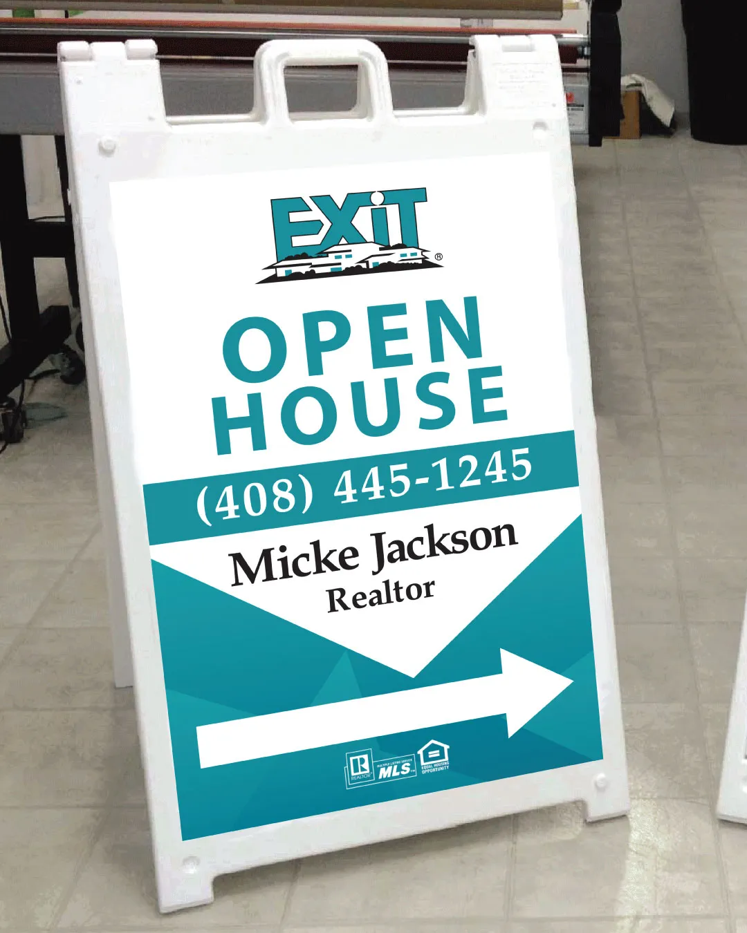 Exit Realty Clear Water A Frame Sign AP Printing - Exit Realty Clear Water A Frame Sign - Custom Printing Services