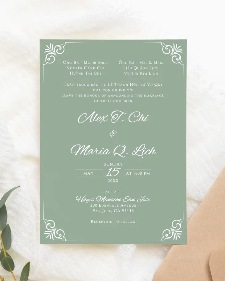 Simple and Elegant Simple Flat 5x7 Wedding Invitation AP Printing - Simple and Elegant Simple Flat 5x7 Wedding Invitation - Custom Printing Services