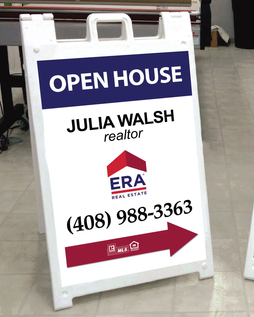 AP Printing - ERA Navy Blue Simple A Frame Sign - Custom Printing Services