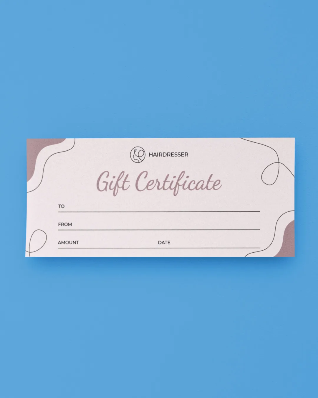 AP Printing - Minimalist Lines Gift Certificate - Custom Printing Services