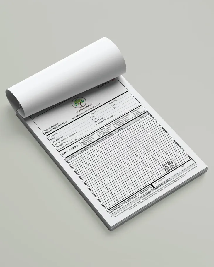 AP Printing - Premium Work Order Carbonless Forms (Invoice) - Custom Printing Services