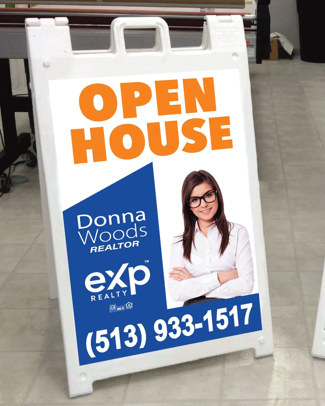 AP Printing - Exp Realty Simple Design With Photo A Frame Sign - Custom Printing Services